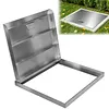 [US Local Warehouse] Stainless Steel Manhole Cover 26.97x23.62in Access Hatch Door with Handle Septic Tank Lid for Cellars Basement Patio Yard Window Well