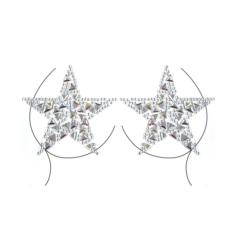 Billionm 2pcs/Pair Self Adhesive Nipple Cover Rhinestone Invisible Bra Pasties Diamond Sexy Women Paste Chest Stickers