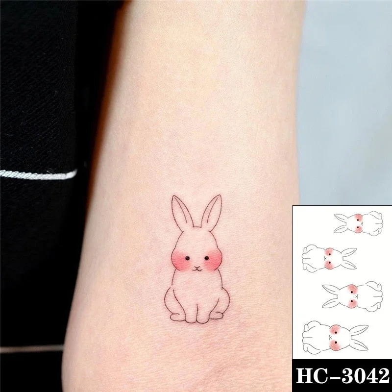Waterproof Temporary Tattoo Sticker Cartoon Carousel Pattern Heart Moon Body Art Fake Tattoos Flash Tatoos Arm Ear for Men Women