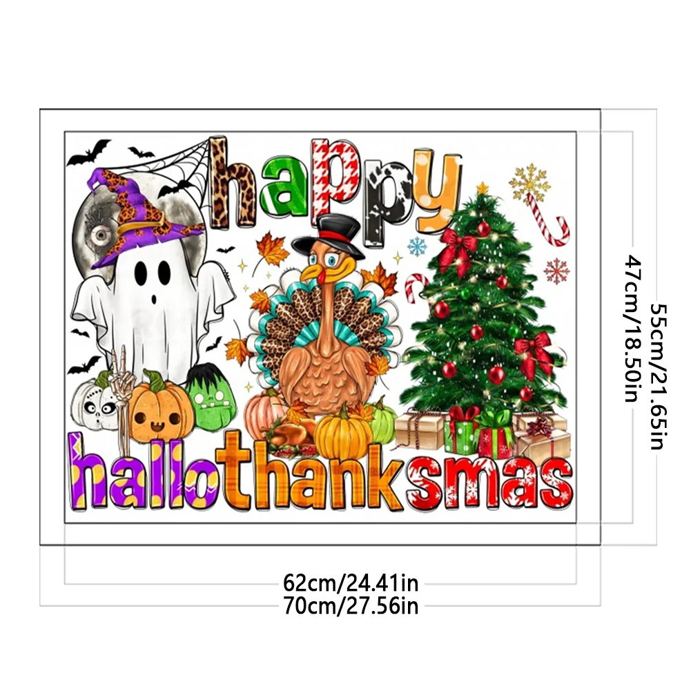 11CT Full Stamped Cross Stitch - Halloween(Canvas|70*55CM)