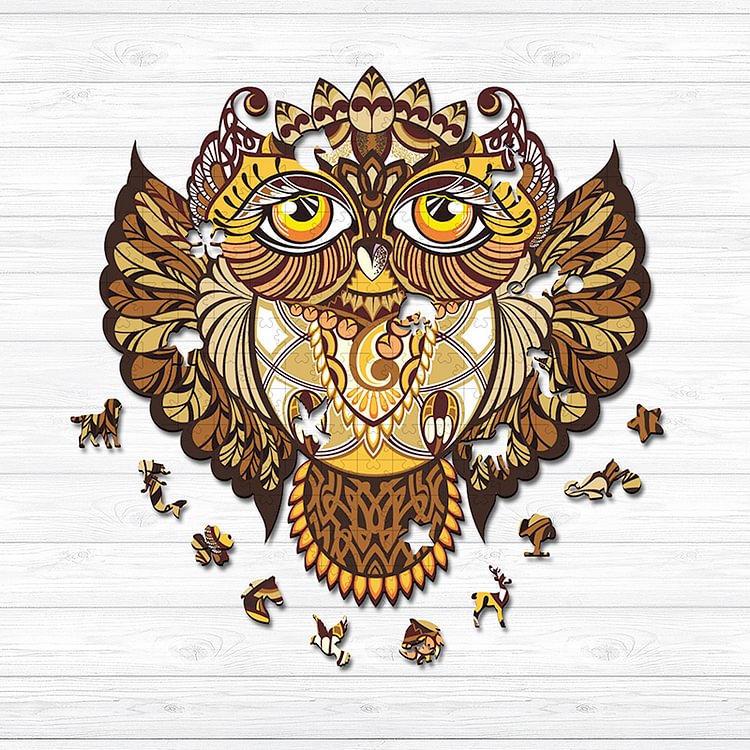 Sunnypuzzle™-Fat owl Wooden Jigsaw Puzzle
