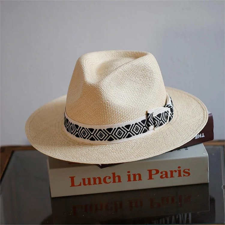 【Perfect For You】Ecuador imported senior Panama straw hat