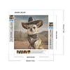 Chiot Cowboy Cool Du Désert Complète Rond Diamant Peinture 30X30CM