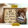 Custom Photo Cat Dog No Longer By Myside Photo Gift Pet Memorial Gift Custom Wood Rectangle Sign,