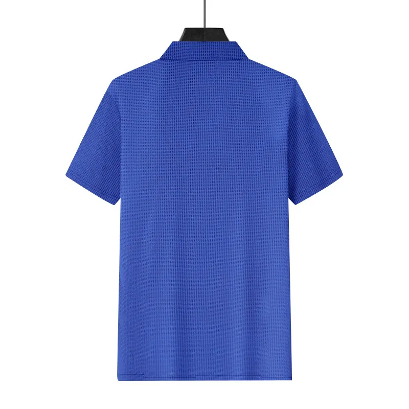 Breathable V-Neck Polo Shirt 2026 Men’s Summer Ice Silk Lightweight Stretch Short Sleeve T-Shirt