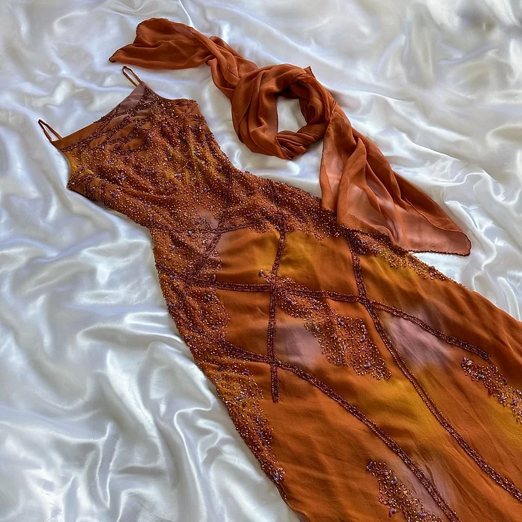 Women's Orange Dress