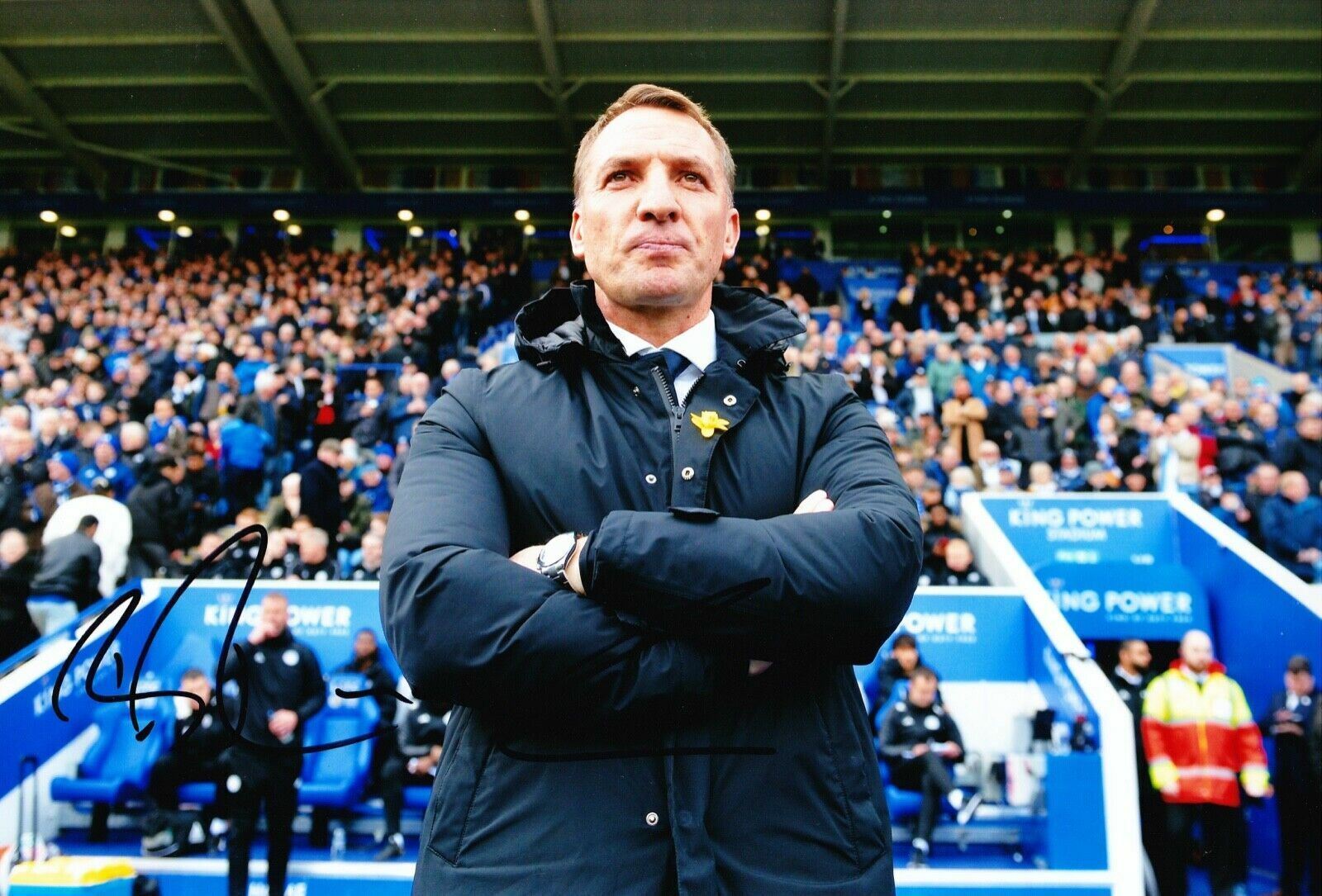 Brendan Rodgers Signed 12X8 Photo Poster painting Leicester City GENUINE AFTAL COA (1517)