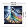(Counted/Stamped) Beach Rainbow Dress Girl-18CT Cross Stitch 35*35cm/13.78*13.78in