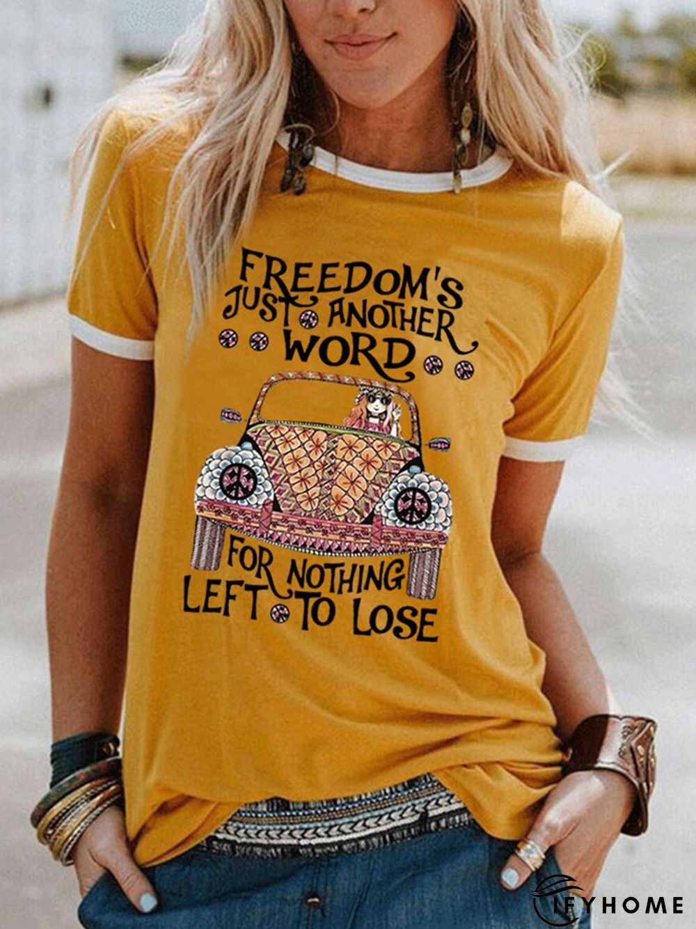 Printed Short Sleeve Casual Modal T-shirt | IFYHOME