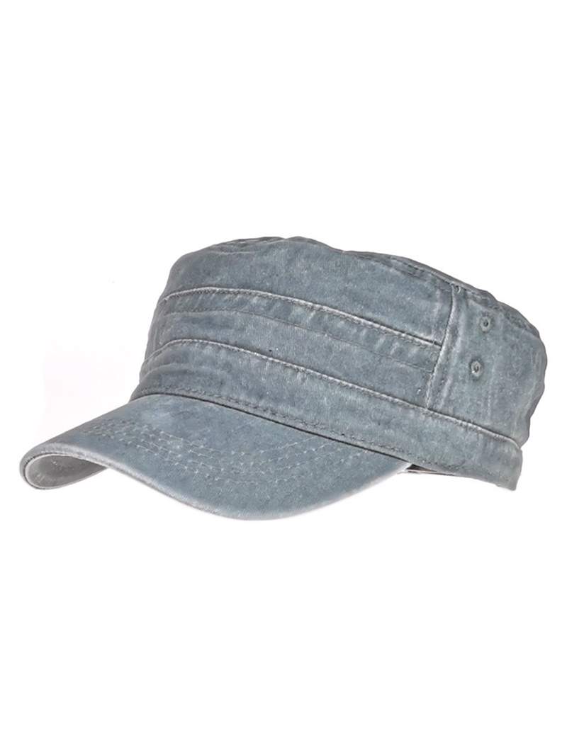 Solid Color Flat Top Casual Cap