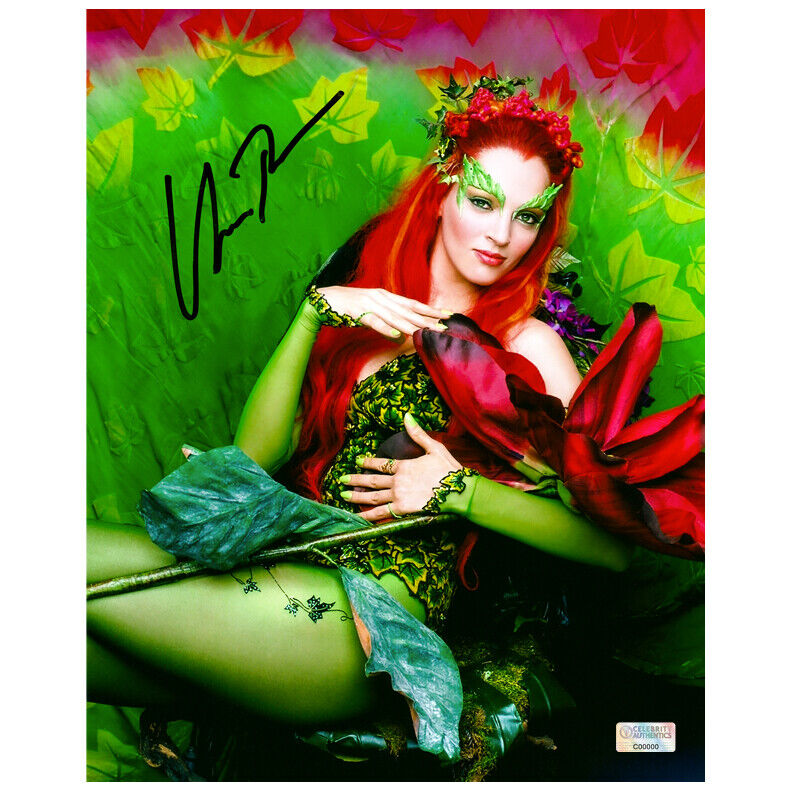 Uma Thurman Autographed Batman & Robin Poison Ivy 8x10 Photo Poster painting