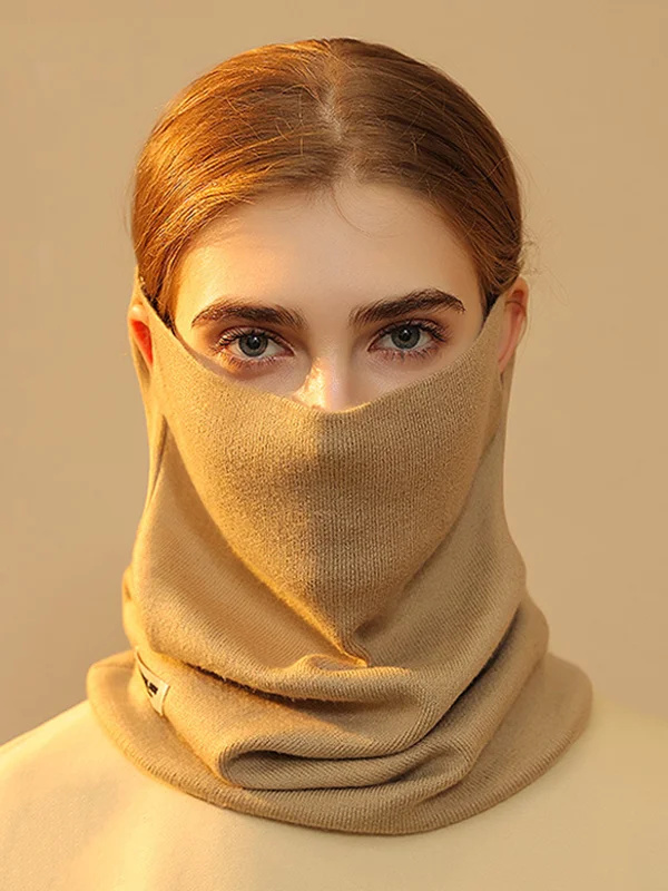 Minimalist Keep Warm Pure Color Face Shield Masks