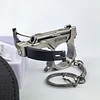 Folding Mini Crossbow Model Keychain Retro Cold Weapon Mini Keychain
