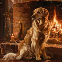 Golden Retriever Dog - Diamond Painting