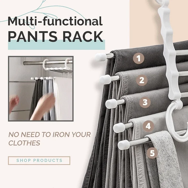 💕Hot Sale 48% Off Now - Multi-functional Pants Rack(LIMITED 3 PCS⏳)