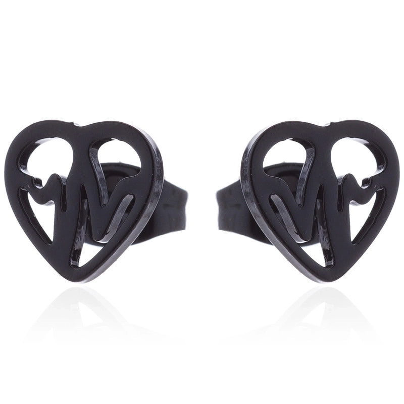 Minimalist Korean Style Geometric 304 Stainless Steel No Inlaid 18K Gold Plated Ear Studs