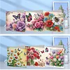 6Pcs Diamond Painting Flowers Butterflies Greeting Card with Envelopes for Beginner Adult Holiday Gifts