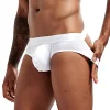 Men's Modal Low Waist Open Hips Underwear Sexy Jockstrap Pure Color Thong