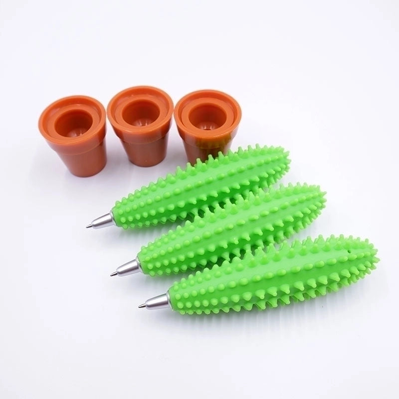 1 Piece Cactus Class Learning Daily Mixed Materials Cute Pastoral Ballpoint Pen