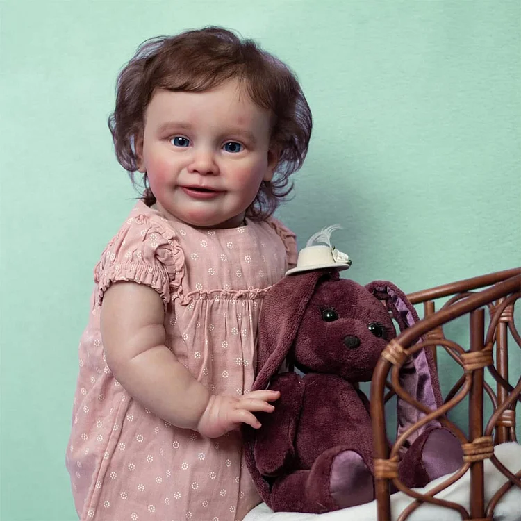 [New Series]20" Lifelike Handmade Huggable Blue Eyes Cloth Body Reborn Toddler Baby Doll Girl Suer