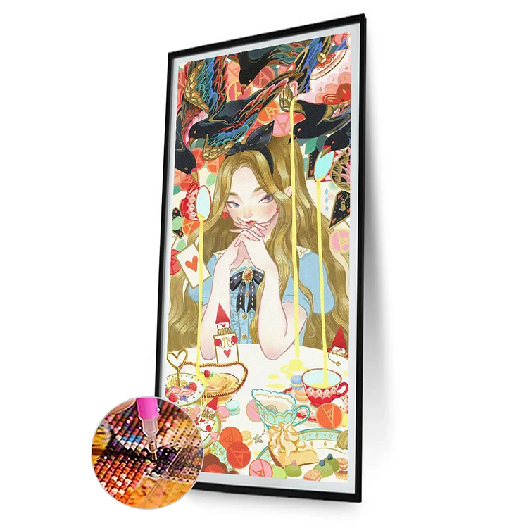 Alice In Wonderland - Full Round Diamond Painting - 30*70cm(Canvas)