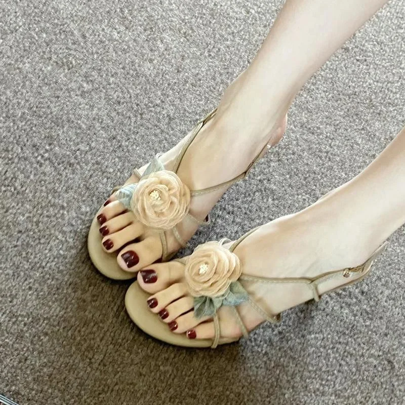 Toloer Toloer Fairy Wind With Skirt Sandals Women's Style 2024 New Beautiful High Heel Sandals Women Wear Cool Slippers Outside The Summer-Outfit Ideas