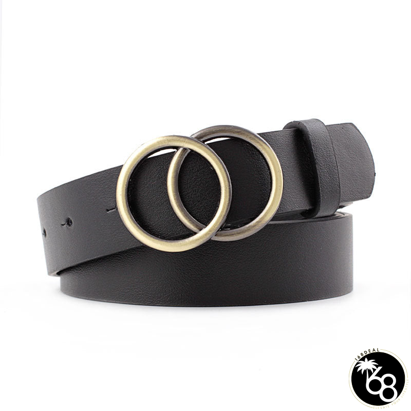 Fashion Casual Wild Round Buckle Belt | 168DEAL