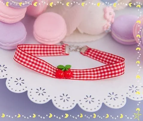 Cherry Ribbon Choker SP153787