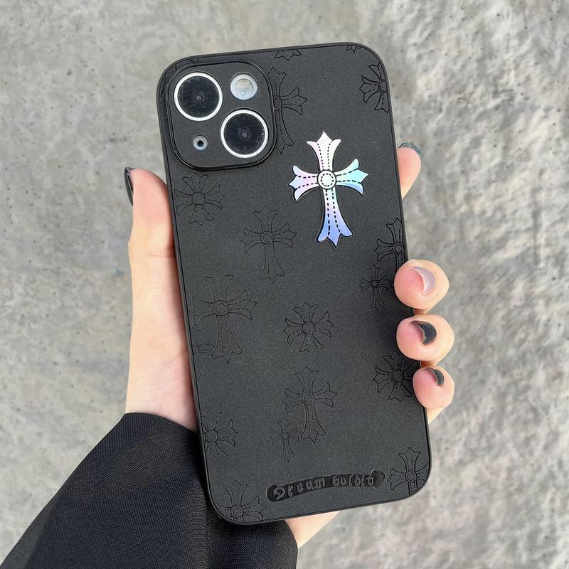 Suitable for iPhone 16, 15, 14, 13, 12, 11 high-end gradient cross leather phone cases, iPhone 16 Pro Max cross shock resistant male and female phone cases