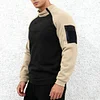 Men's Retro Solid Color Warm Sweatshirt - Suitable for Winter Outdoor Hiking