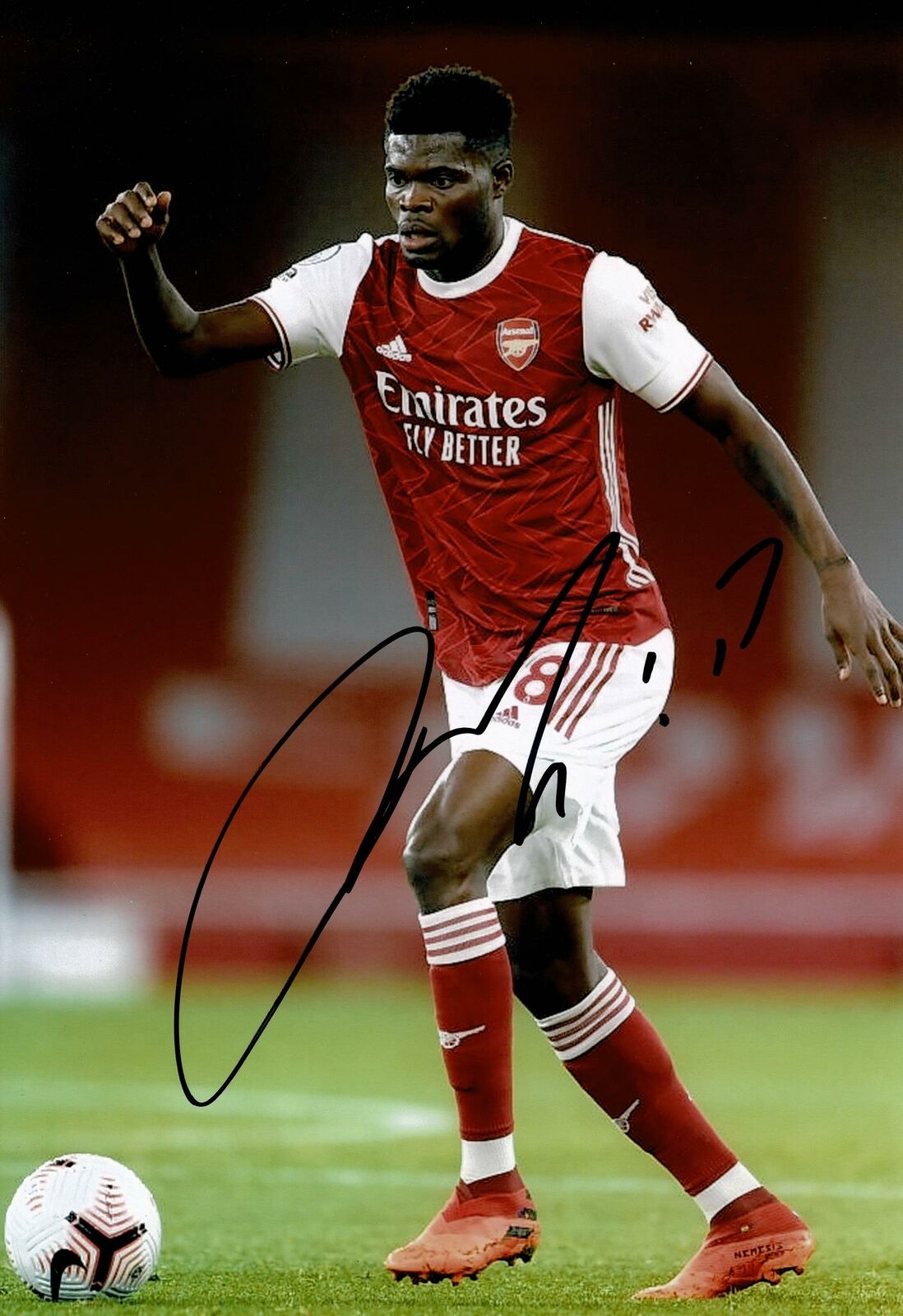 Thomas PARTEY Signed 12X8 Photo Poster painting Arsenal F.C. AFTAL COA (1423)