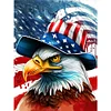 Diamond Painting-DIY Full Round Drill Eagle and Flag