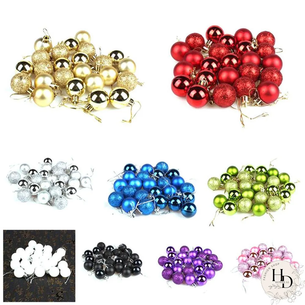 PcsSet Christmas Tree Ornaments Multi-color Ball Plastic Gift for Xmas Holiday Decoration
