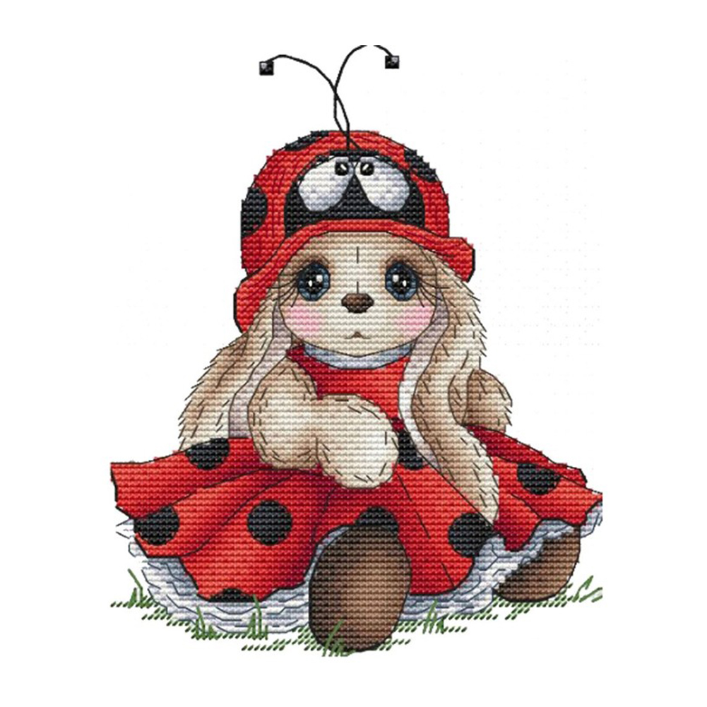 

30*30CM - Round Drill Diamond Painting - Cute Bunny, 501 Original