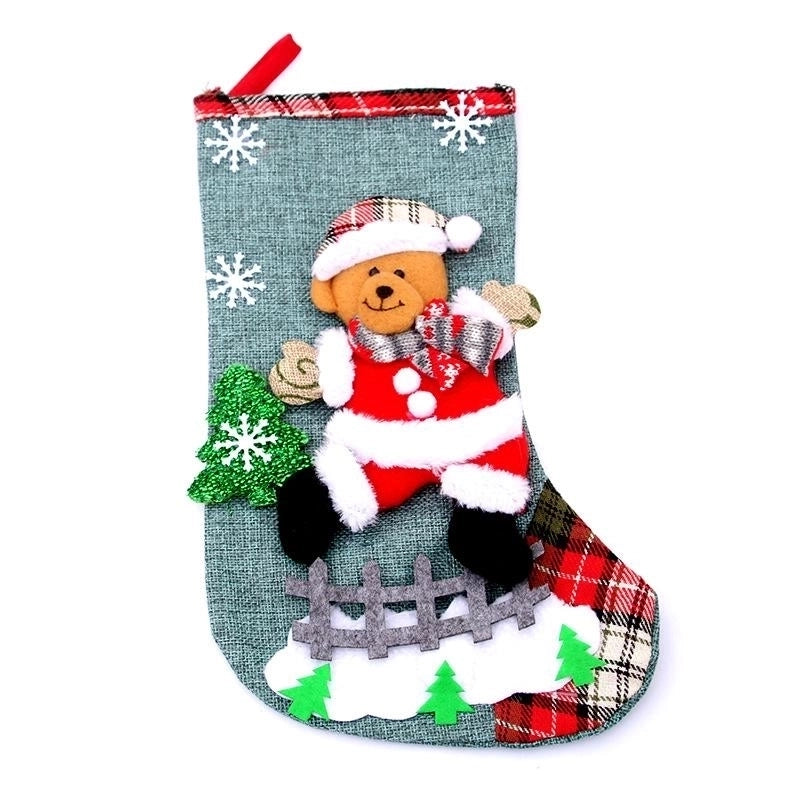 Linen Large Christmas Stockings Ornament Gift Bag Nhmv155578