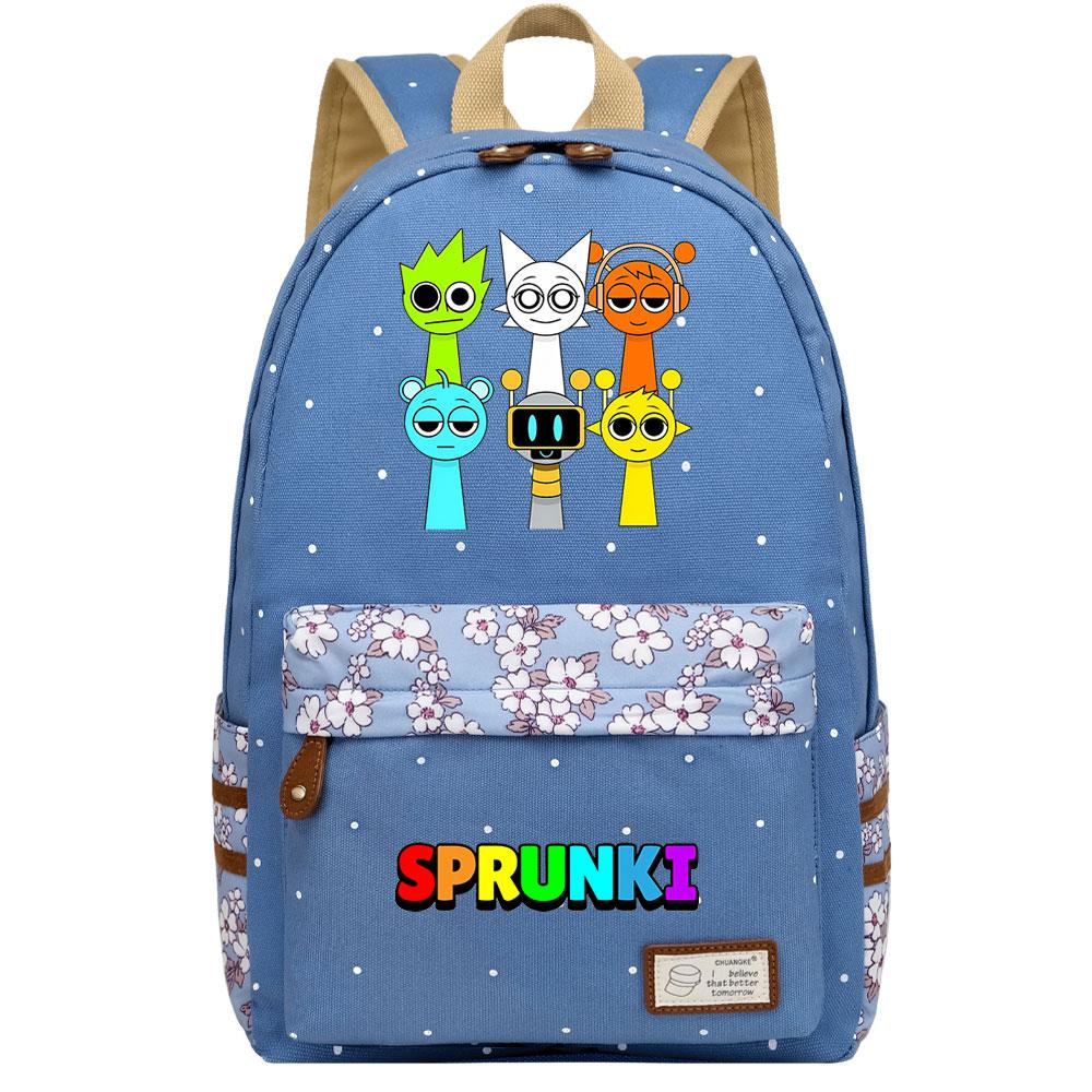 Mayoulove Sprunki Backpack Lightweight Design with Multiple Pockets for School and Outdoor Activities-Mayoulove