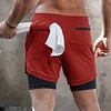 Gioiacombo&trade; Pantaloni a cinque punti traspiranti a doppio strato traspiranti per il fitness da running estivo