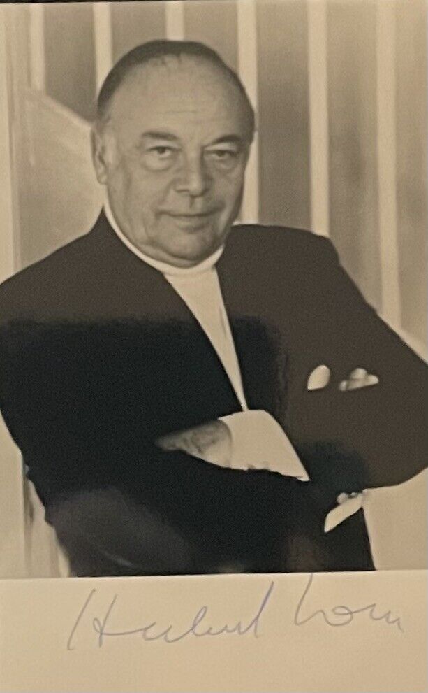 Herbert Lom Hand Signed Portrait Photo Poster paintinggraph 5.5 x 3.5