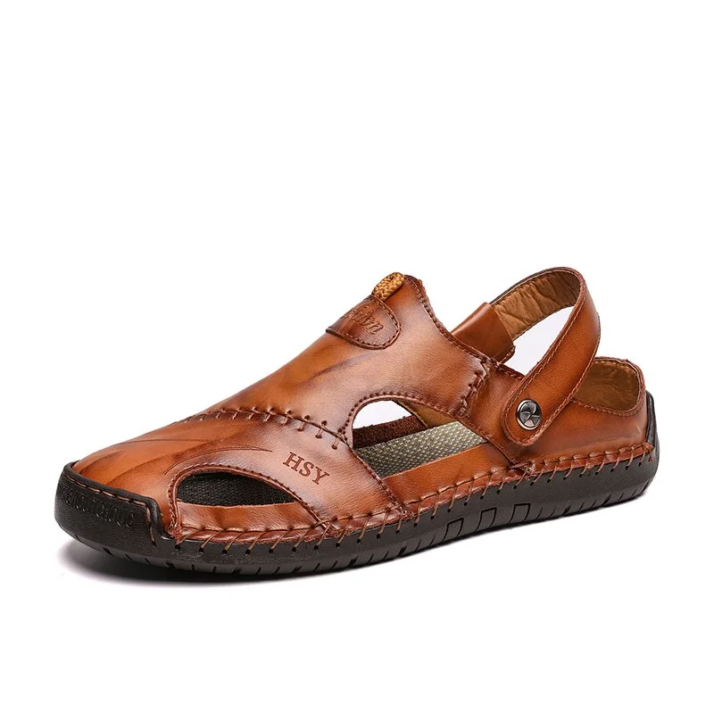 Mqq Orthopedic Shoes Men's  Orthpetic Durable Genuine Leather Sandals