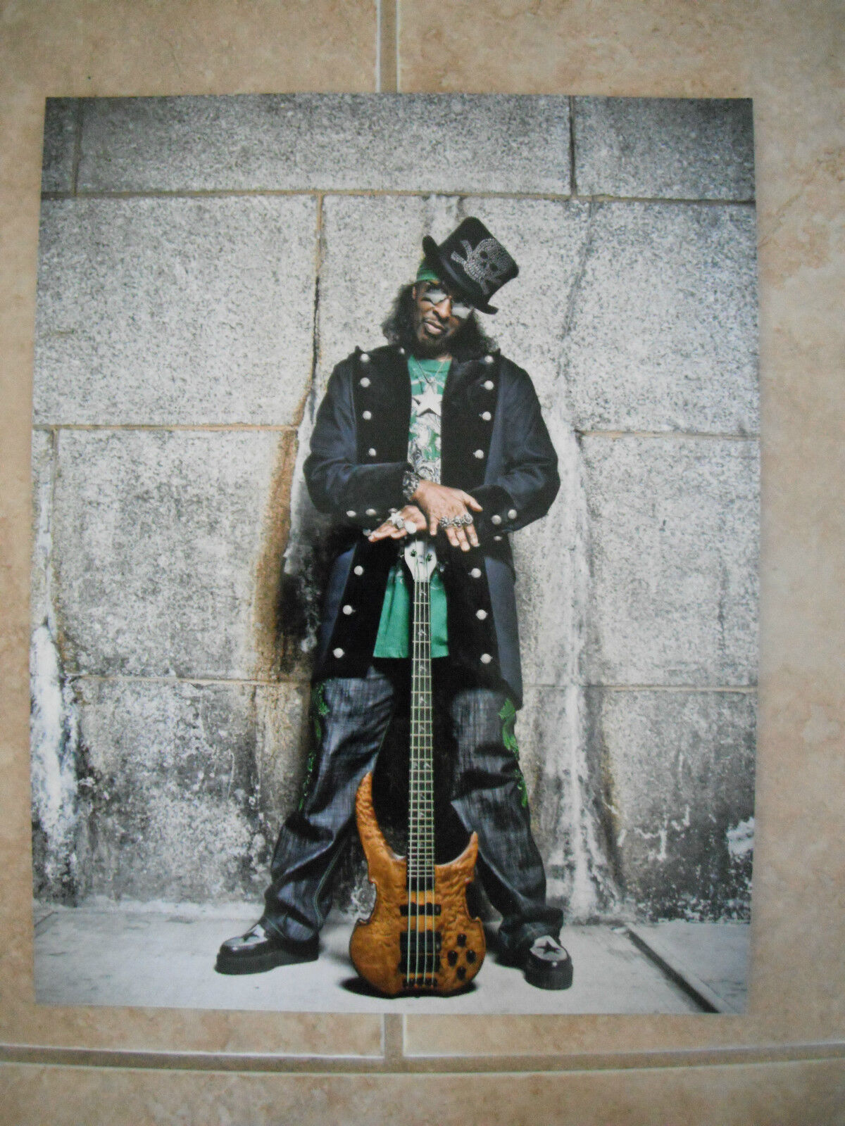 Bootsy Collins Parliament-Funkadelic James Brown Color 11x14 Photo Poster painting #5