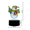 DIY Diamond Painting 7 Color Night Light Lamp Home Decoration Ornament Gift Kit(Snowman)