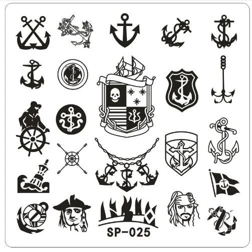 Nail Stamping Plates Cartoon Stamping Plate  SP Design Nail Art Image Plate Equipment Stamp Stamping Plates Manicure Template-Nail Inspo