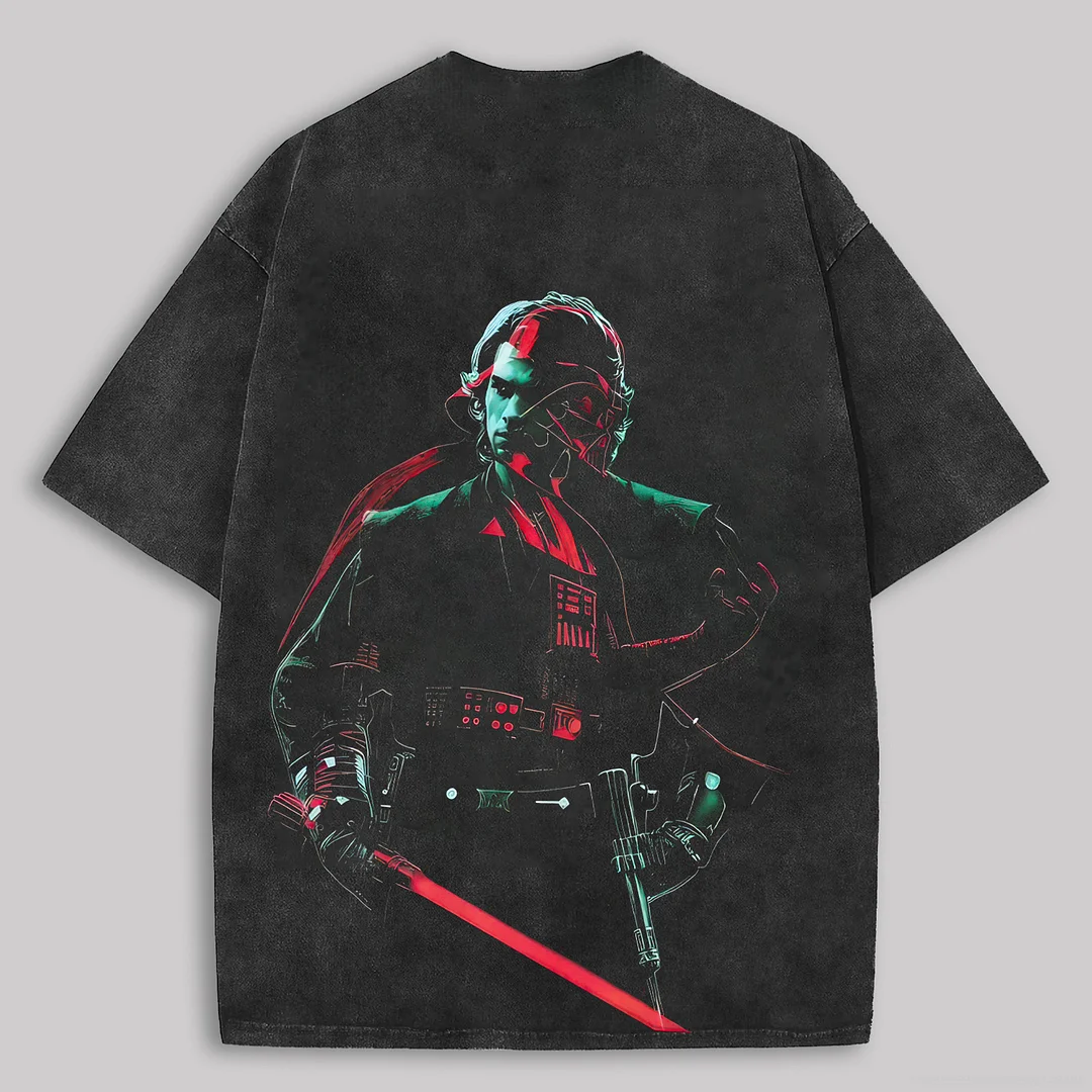 Star Wars Darth Vader Printed Unisex Washed T-Shirt