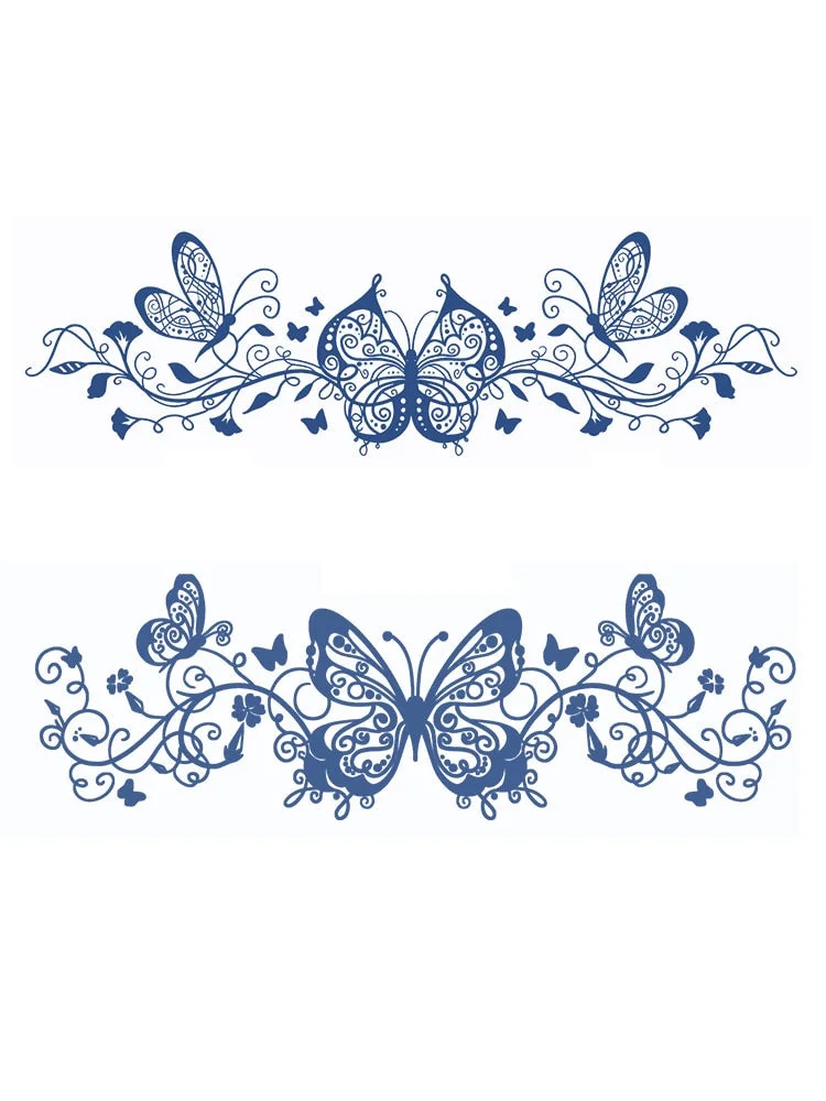 KT101-150 Semi-permanent herbal juice tattoo sticker flower arm clavicle non-reflective simulation tattoo large picture flower