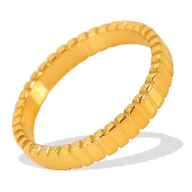 Titanium Steel Minimalist Geometric Plating Rings