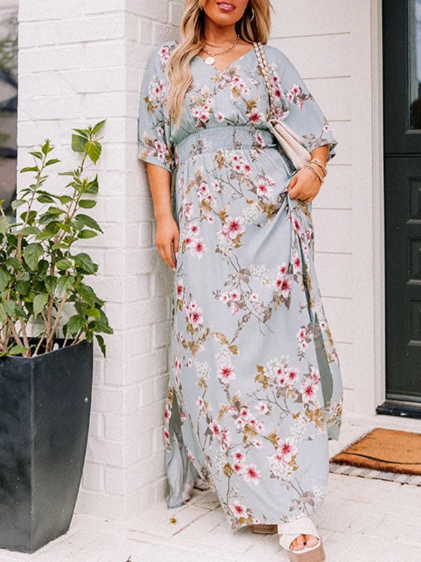   Floral Floral Ladies Maxi Curve Dress