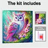 Framed Diamond Painting - Special Shaped - Pink Owl (25x25cm)