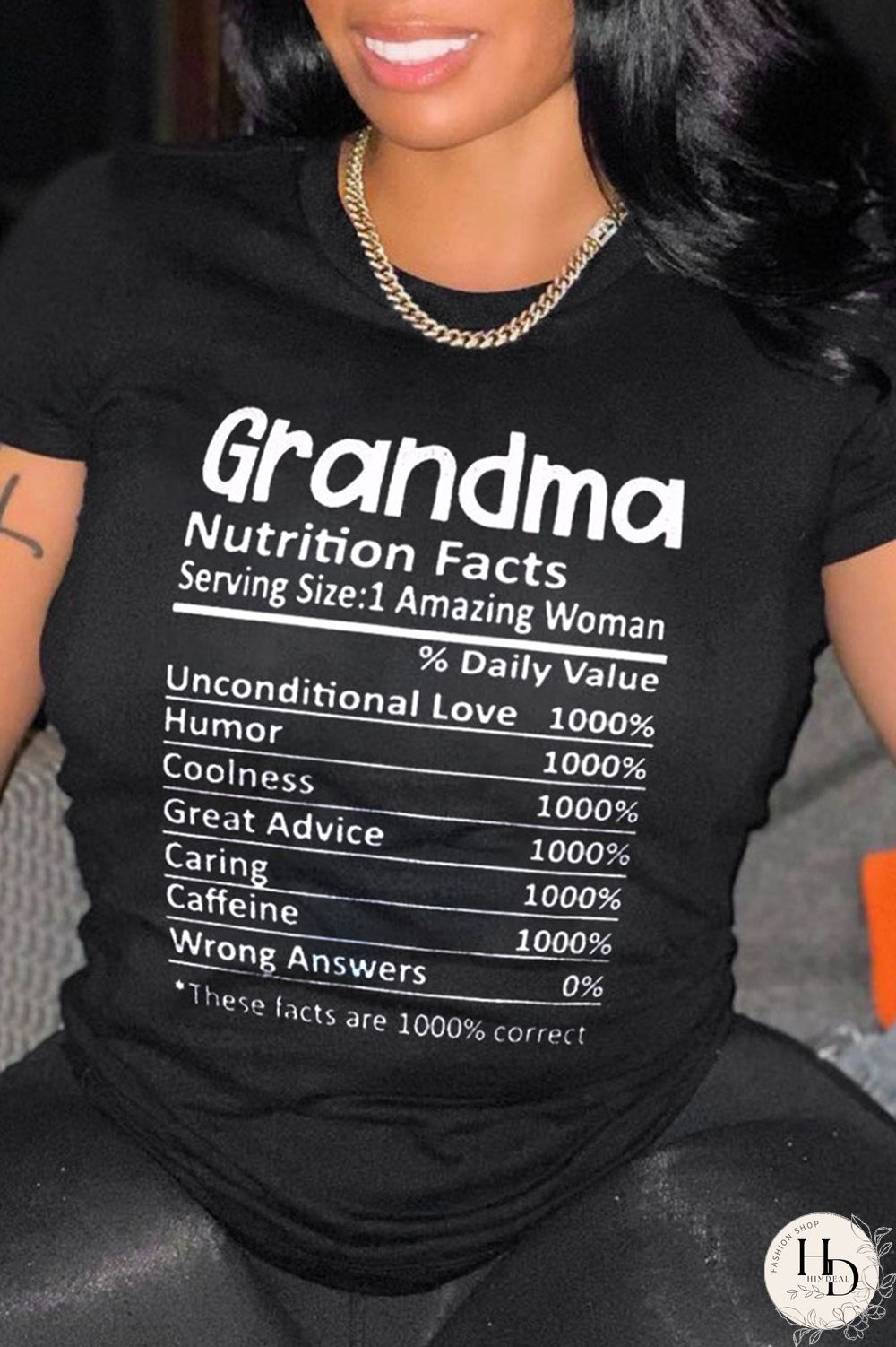 Black Casual Fashion Letter Print Basic O Neck T-Shirts