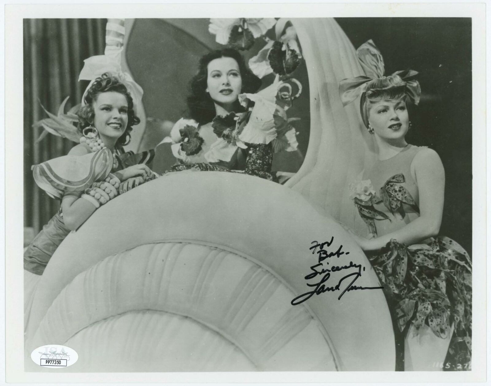 Lana Turner Ziegfeld Girl Hedy Lamarr Judy Garland Signed 8x10 Photo Poster painting JSA COA