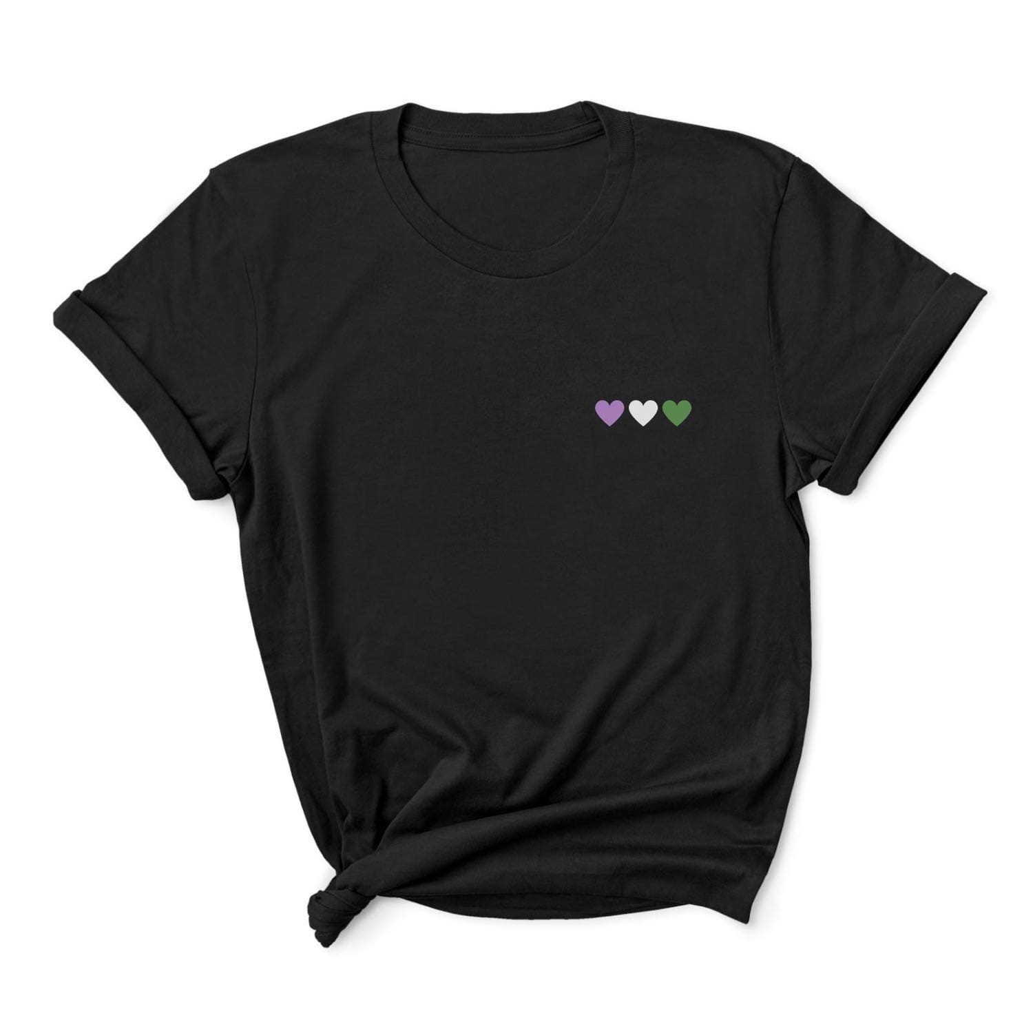 Genderqueer hearts pride t-shirt